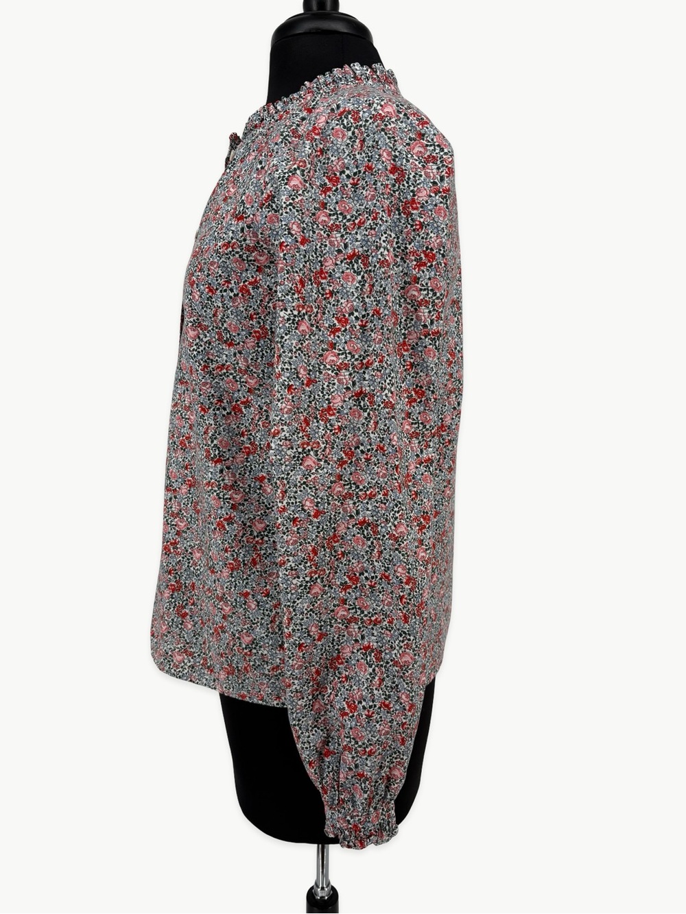 DÔEN Swan Top Size Small in White Petit Jardin Floral Cotton Button Down Shirt - Picture 7 of 16